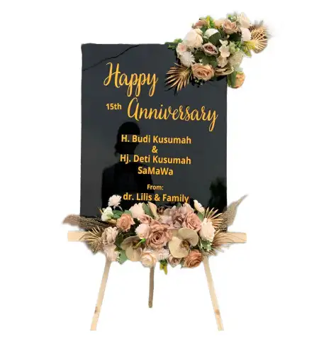 Papan Bunga Akrilik Garden Wedding Puncak