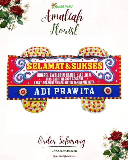 Papan Bunga Ucapan Selamat Garden Wedding Puncak