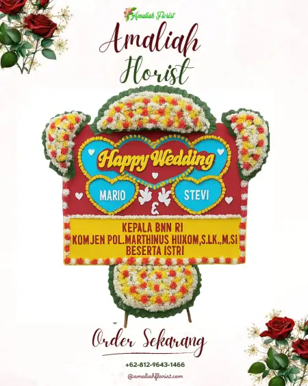 Papan Bunga Pernikahan Garden Wedding Puncak